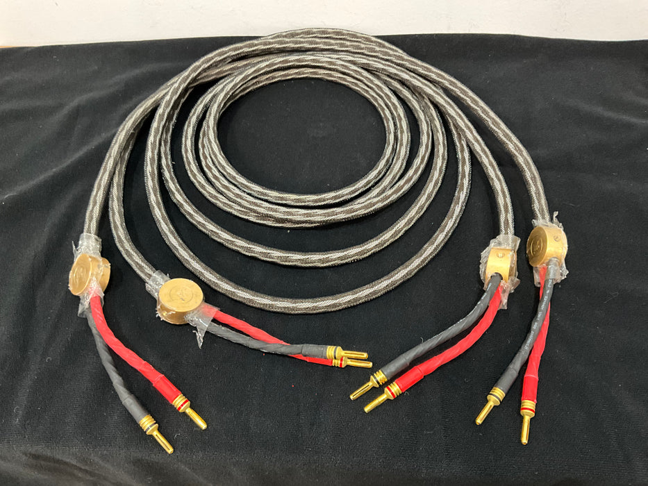 3 Metre Speaker cables with banana plugs Unknown brand, pre loved