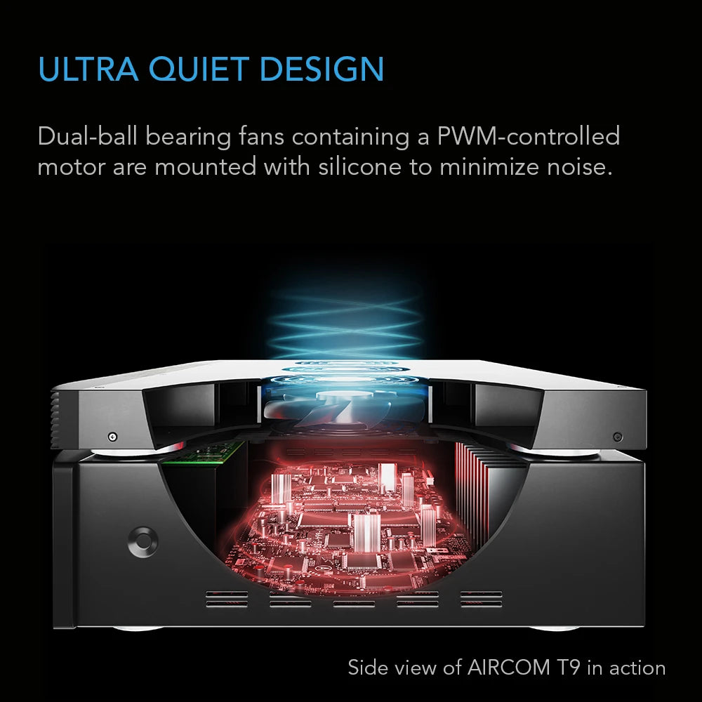 AC Infinity - AIRCOM S9 - AV Receiver Cooling Fan with Thermal Trigger (17" Top Exhaust)