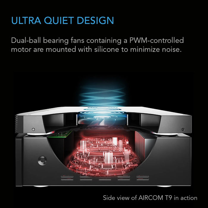 AC Infinity - AIRCOM T9 - AV Receiver Cooling Fan with LCD Temperature Controller (17" Top Exhaust)