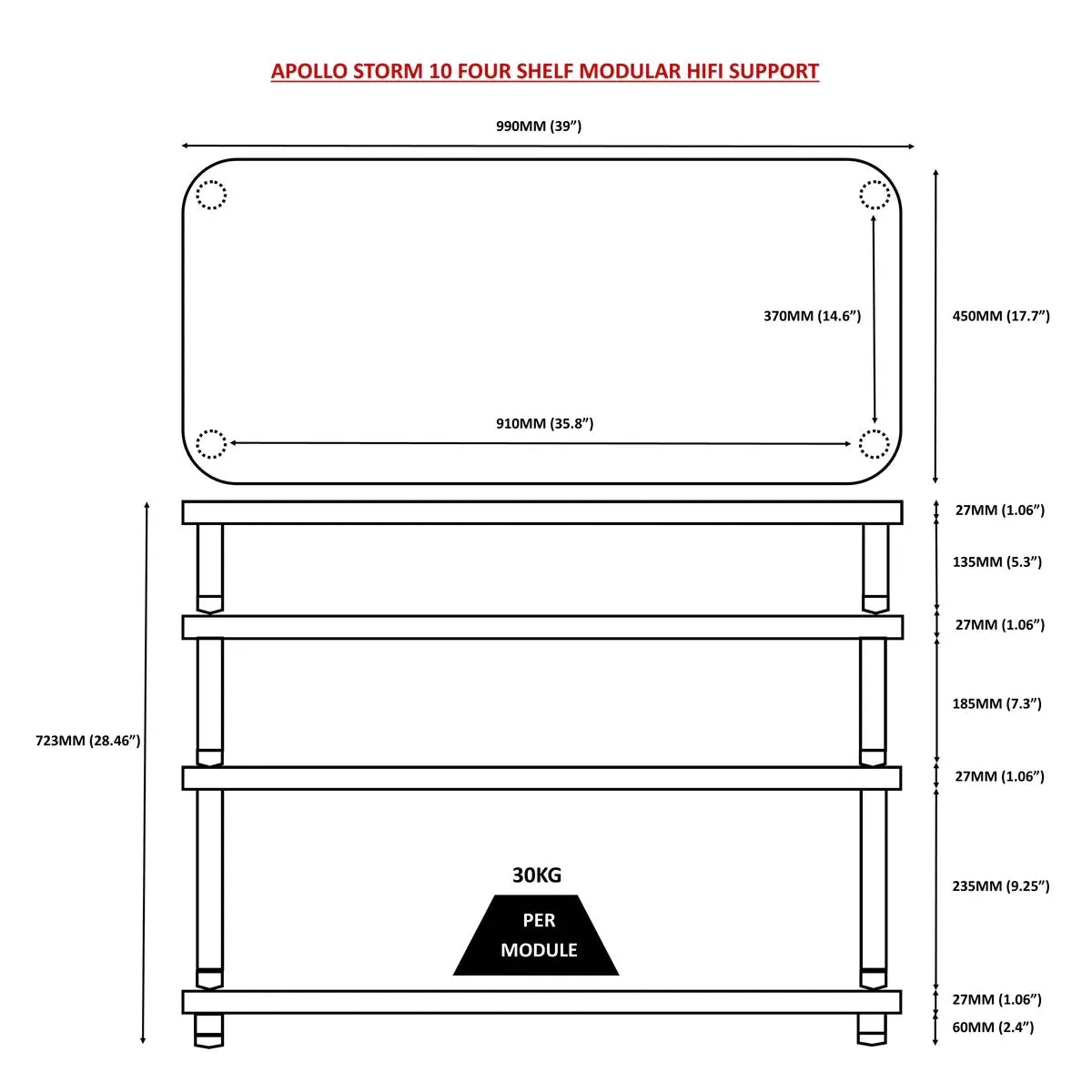Atacama - Storm 10 - HiFi Rack