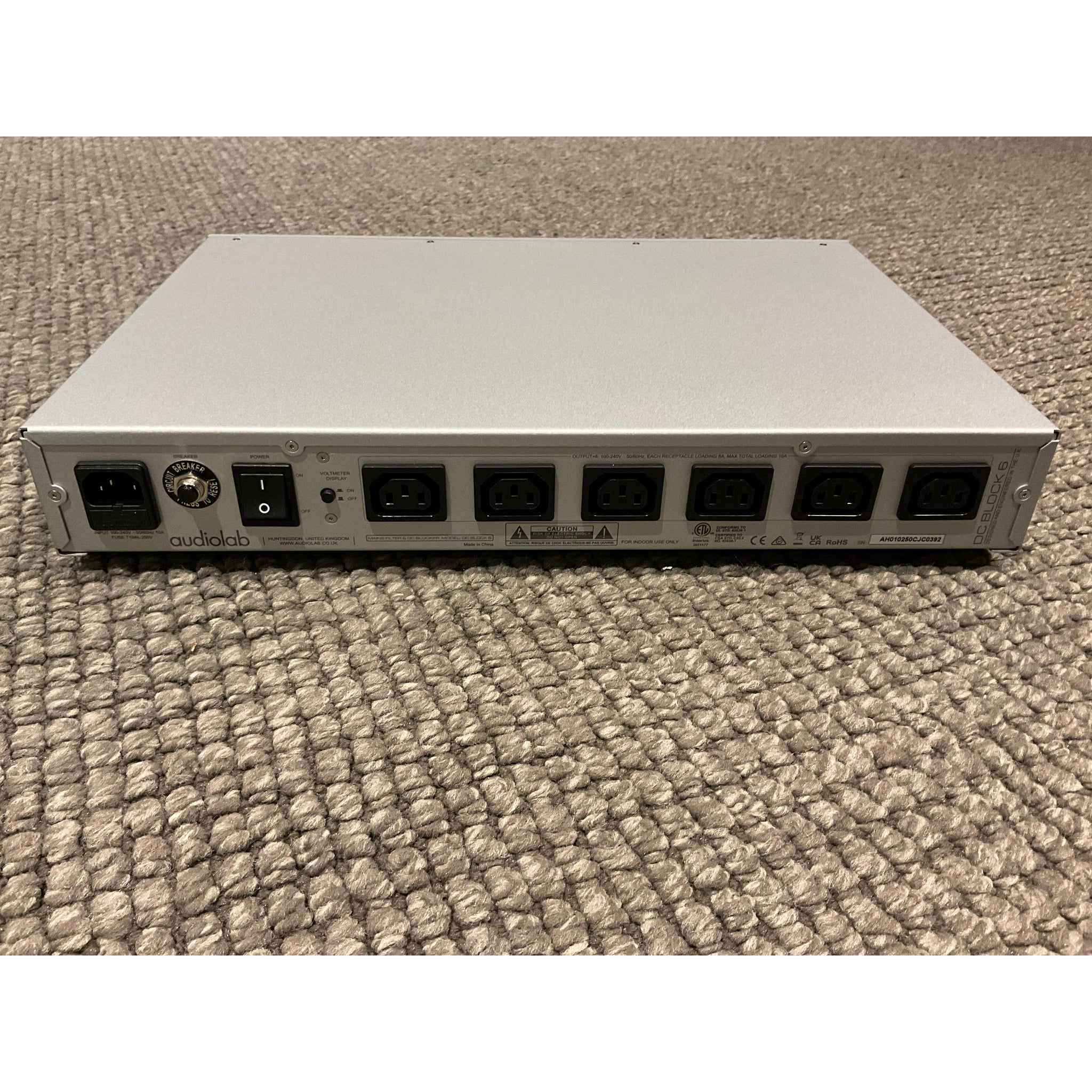 Audiolabs DC Block 6, mains filter and direct current blocker, silver, current model, pre loved