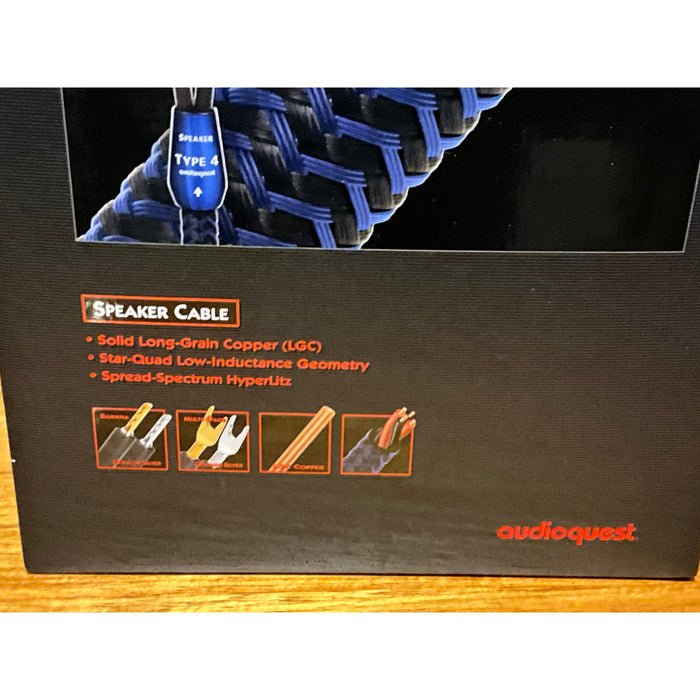 Audioquest Type 4 Speaker cables with Banana plugs 2.5 mtr, Pre Loved