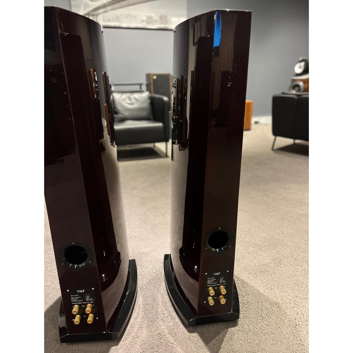 Aurum Cantus V6F Floorstanding speakers, Red and black gloss, Pre Loved