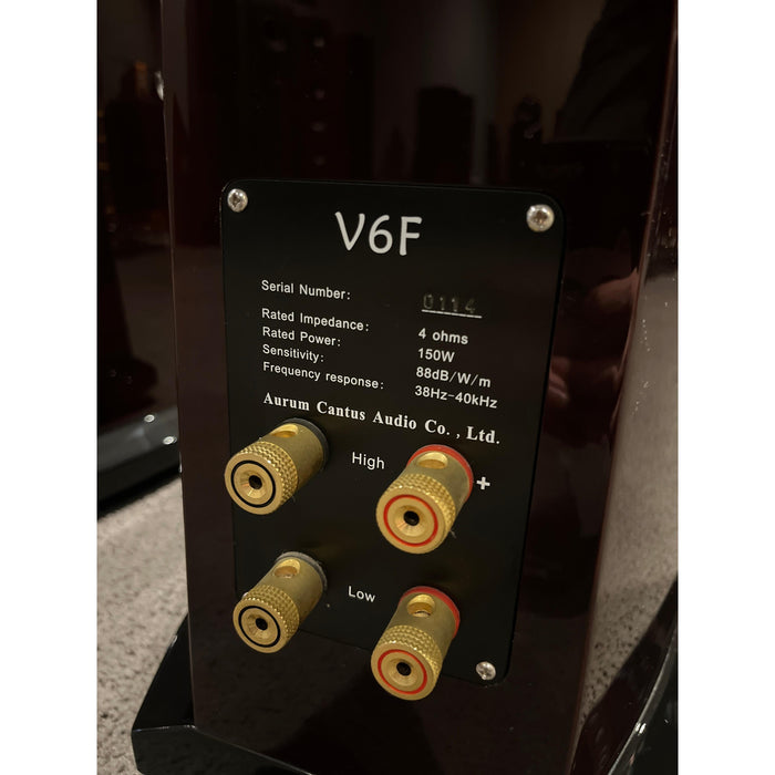 Aurum Cantus V6F Floorstanding speakers, Red and black gloss, Pre Loved