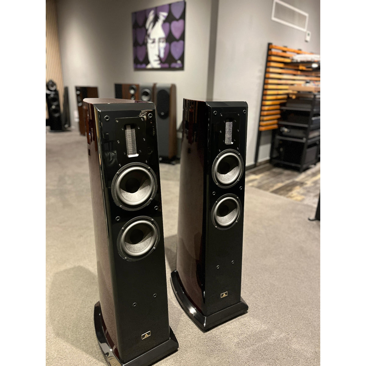 Aurum Cantus V6F Floorstanding speakers, Red and black gloss, Pre Loved
