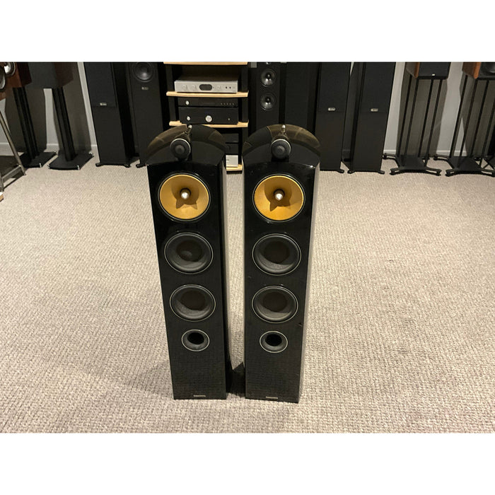 Bowers and Wilkins 804 D2 Diamond series Tower Speakers, gloss black, Pre Loved