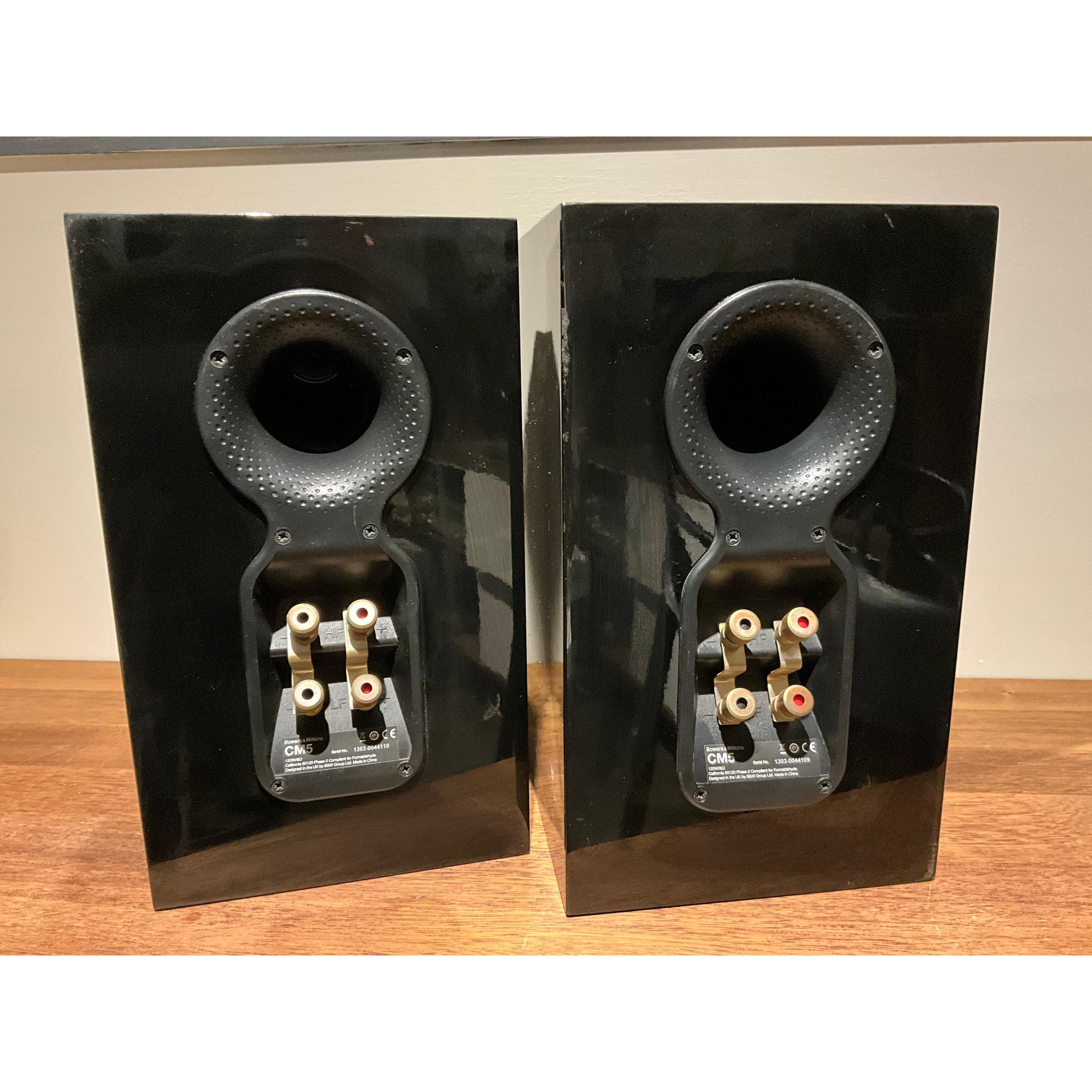 Bowers and Wilkins CM5 bookshelf speakers, Black, Pre Loved