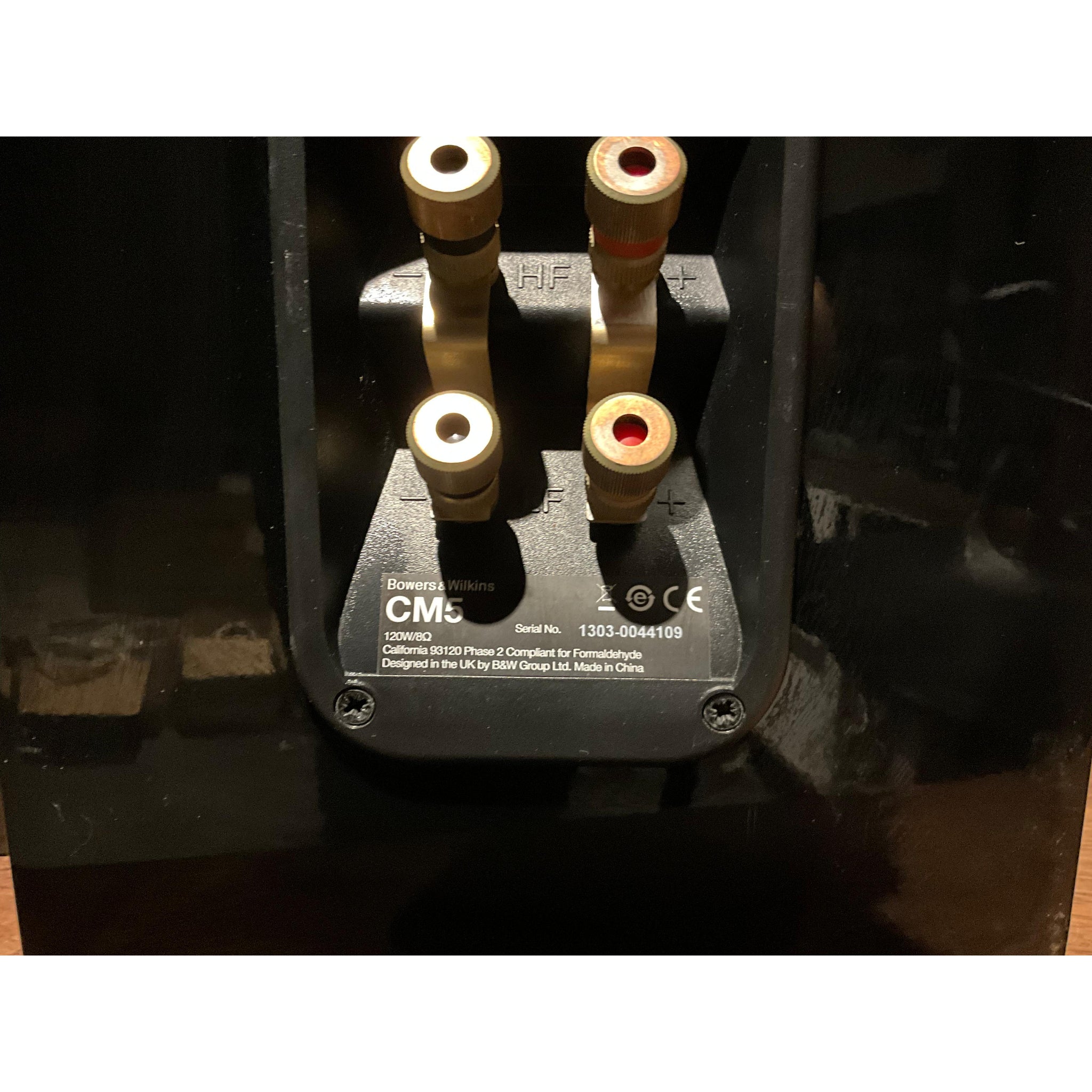 Bowers and Wilkins CM5 bookshelf speakers, Black, Pre Loved