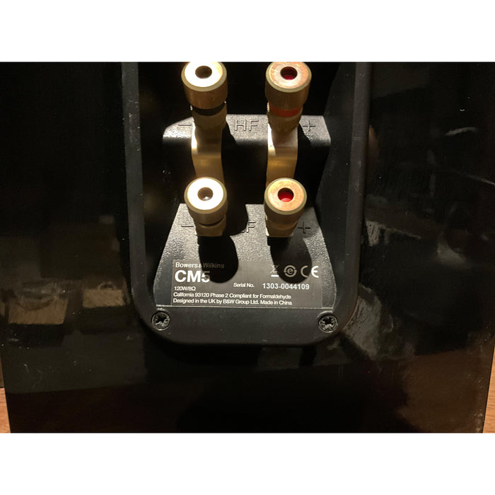 Bowers and Wilkins CM5 bookshelf speakers, Black, Pre Loved