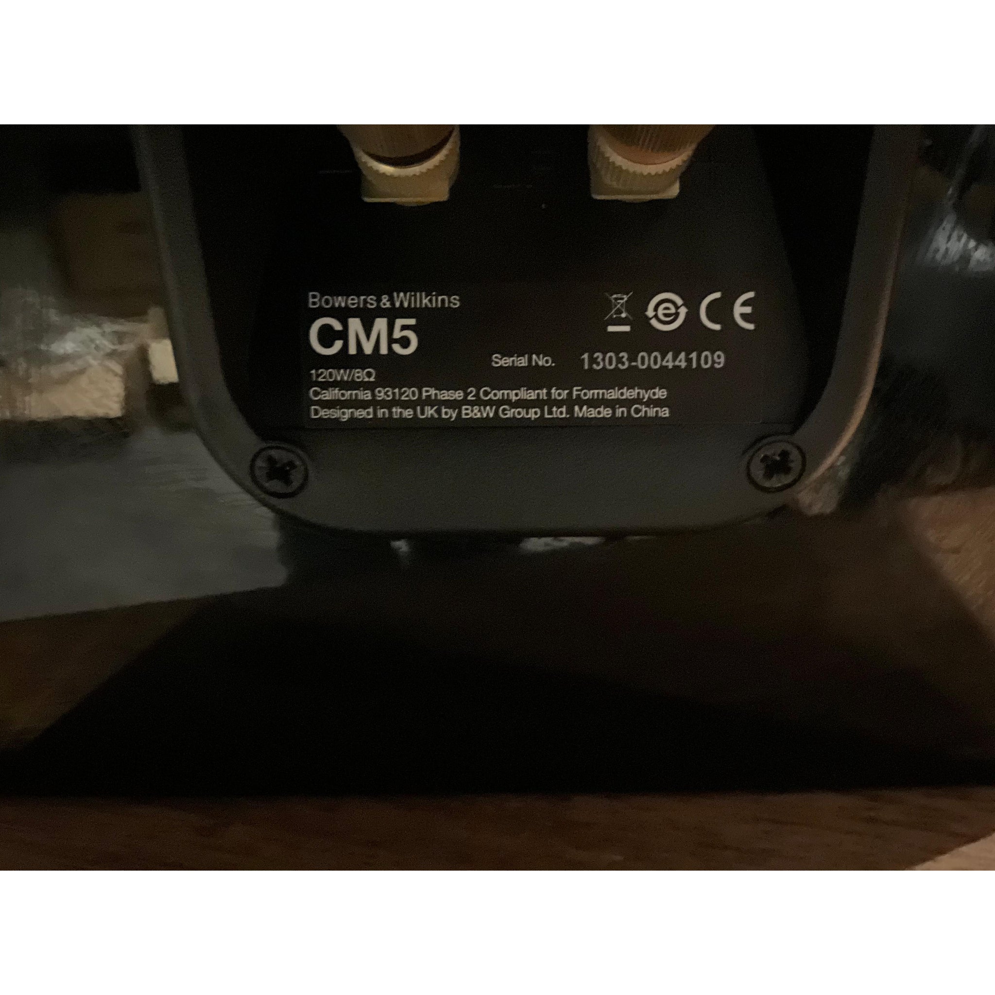 Bowers and Wilkins CM5 bookshelf speakers, Black, Pre Loved