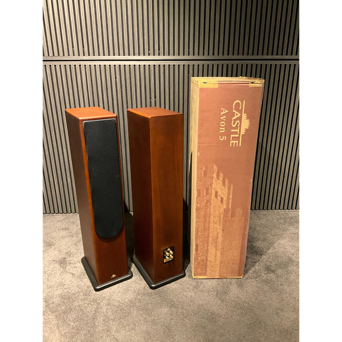 Castle Avon 5 tower speakers in cherry finish, Pre Loved pair