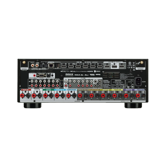 Denon - AVC-X3900H - 9.4 Ch. 105W 4K/8K AV Amplifier with Dolby Atmos, AURO-3D & HEOS