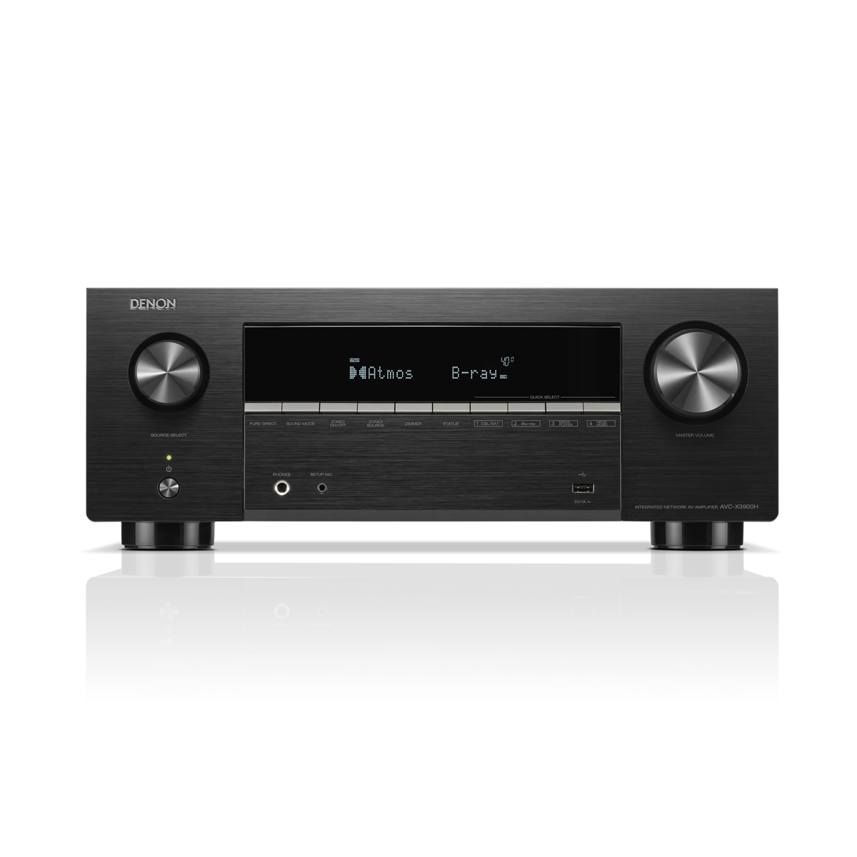 Denon - AVC-X3900H - 9.4 Ch. 105W 4K/8K AV Amplifier with Dolby Atmos, AURO-3D & HEOS