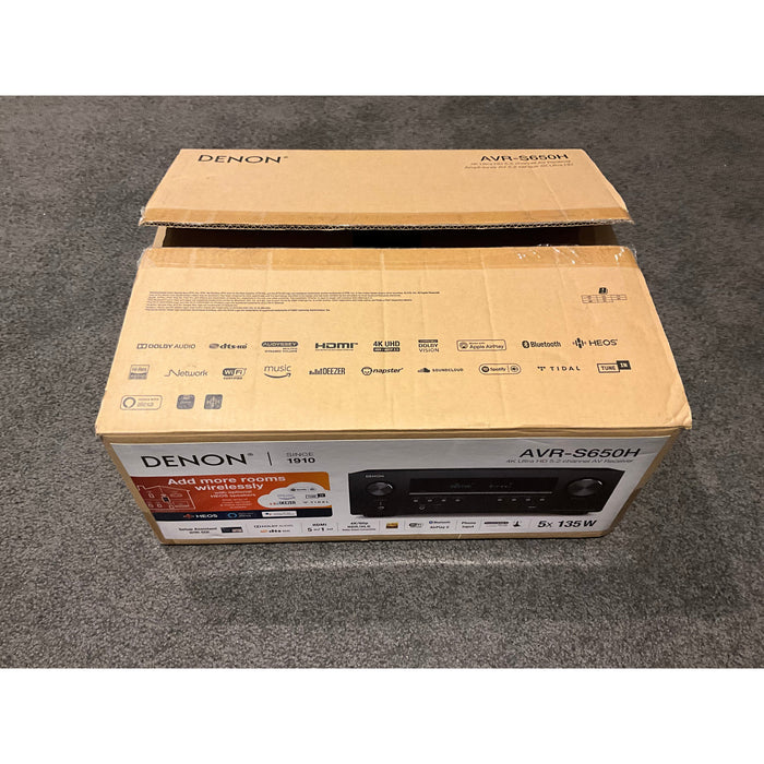 Denon AVR-S650H full sized AV Receiver, Black, Pre loved
