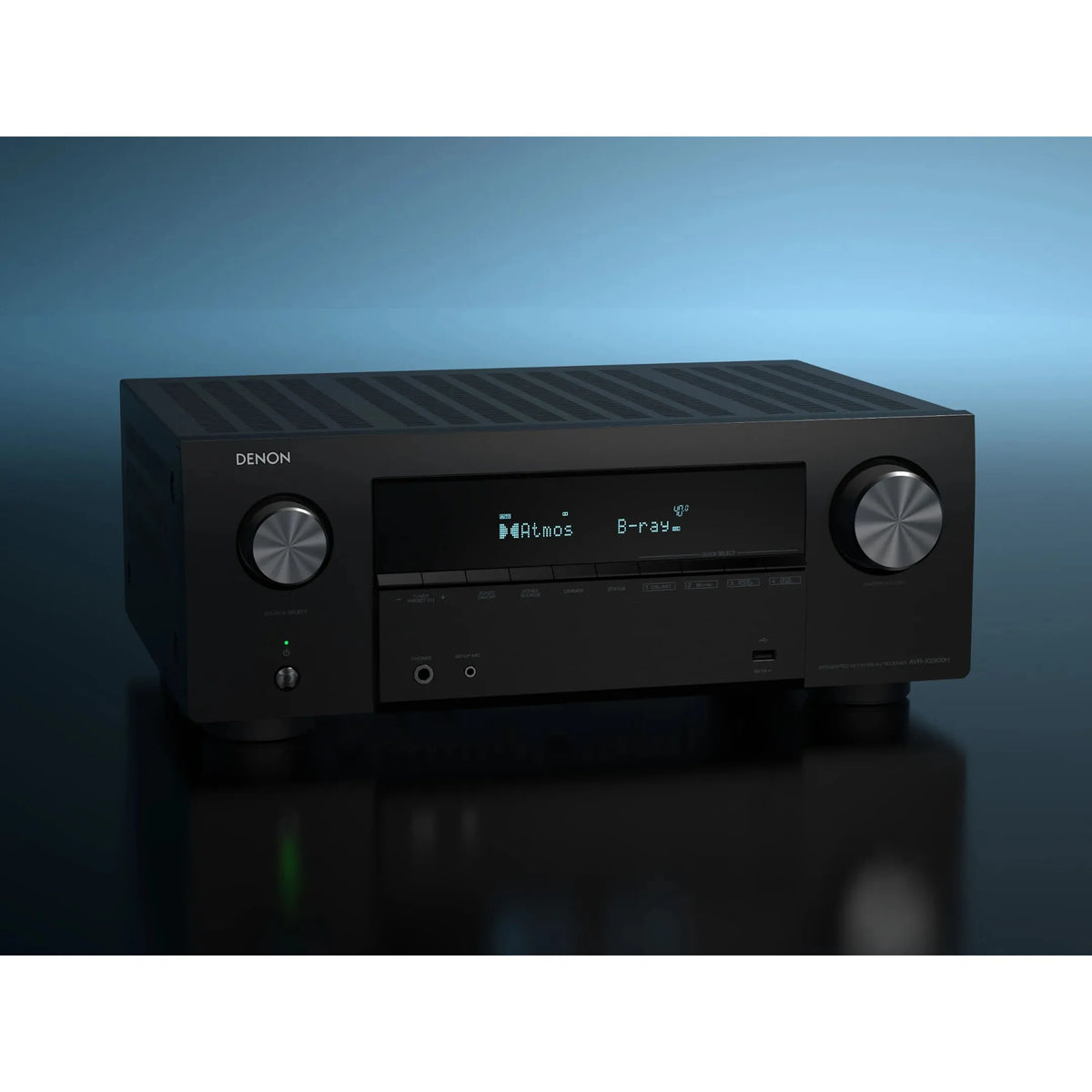 Denon - AVR-X2900H DAB - 7.2 Ch. 95W 4K/8K AV Receiver with Dolby Atmos & HEOS
