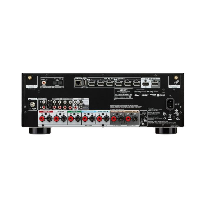 Denon - AVR-X2900H DAB - 7.2 Ch. 95W 4K/8K AV Receiver with Dolby Atmos & HEOS