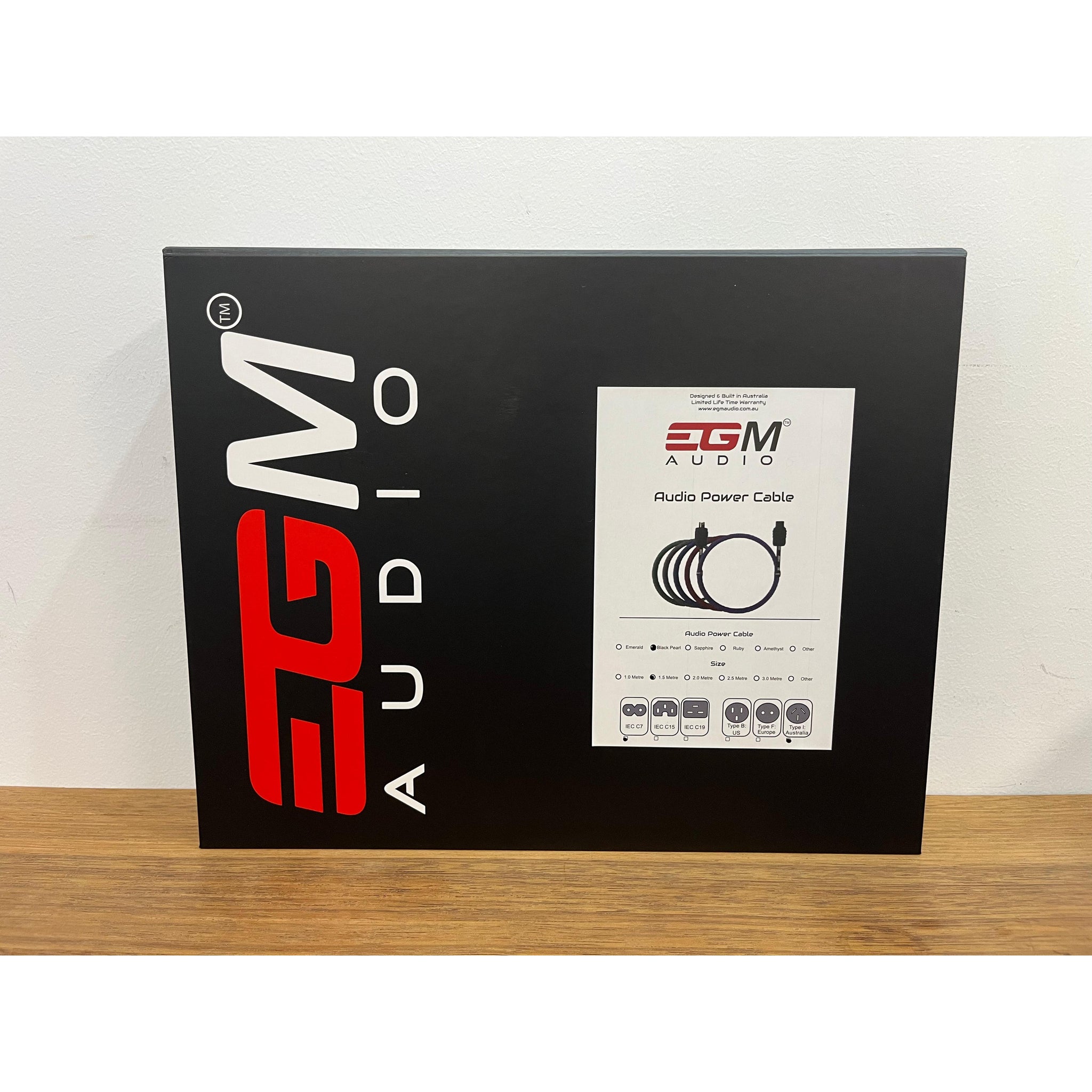EGM Audio Black Pearl C7 Power Cable - 1.5m - Pre-Loved