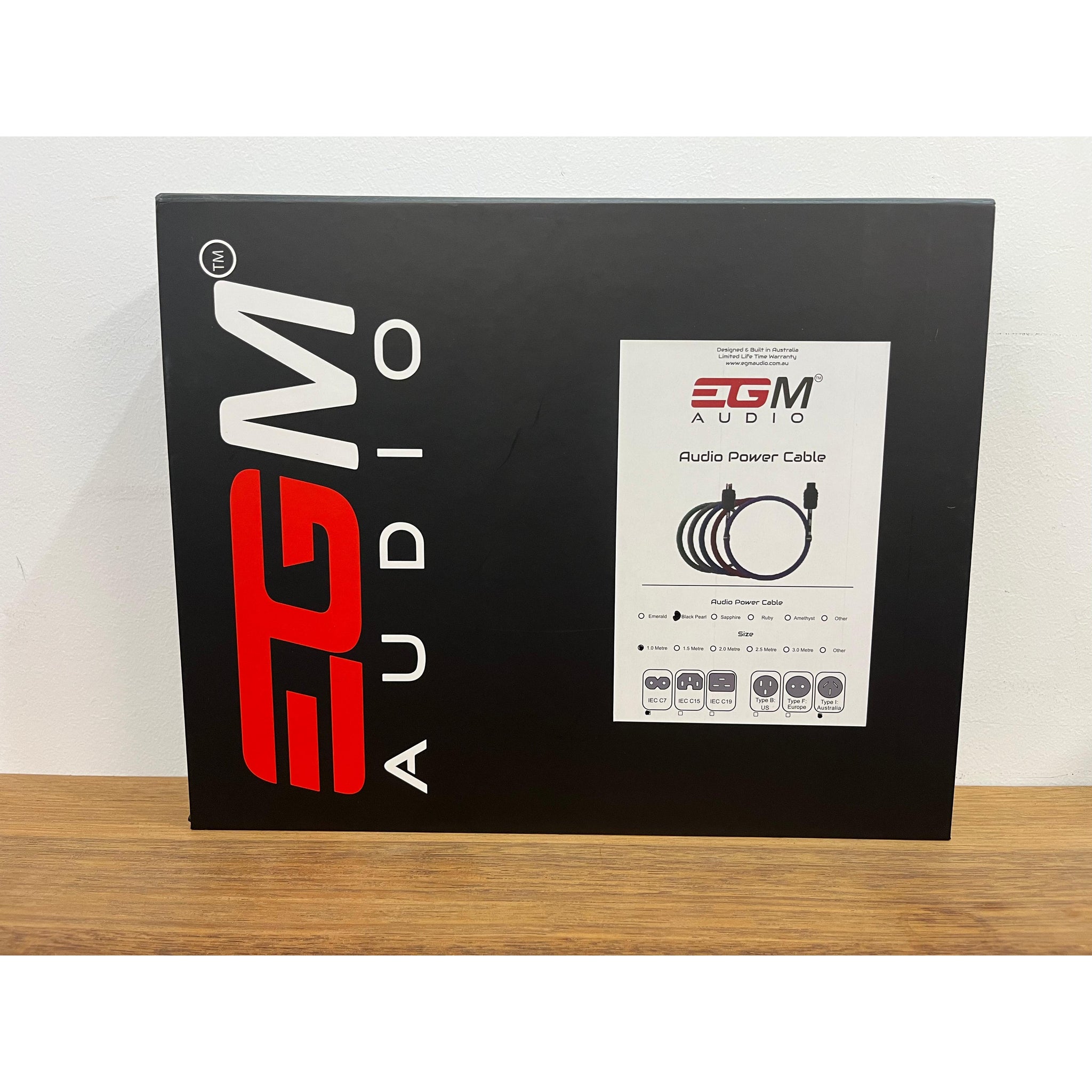 EGM Audio Black Pearl C7 Power Cable - 1m - Pre-Loved