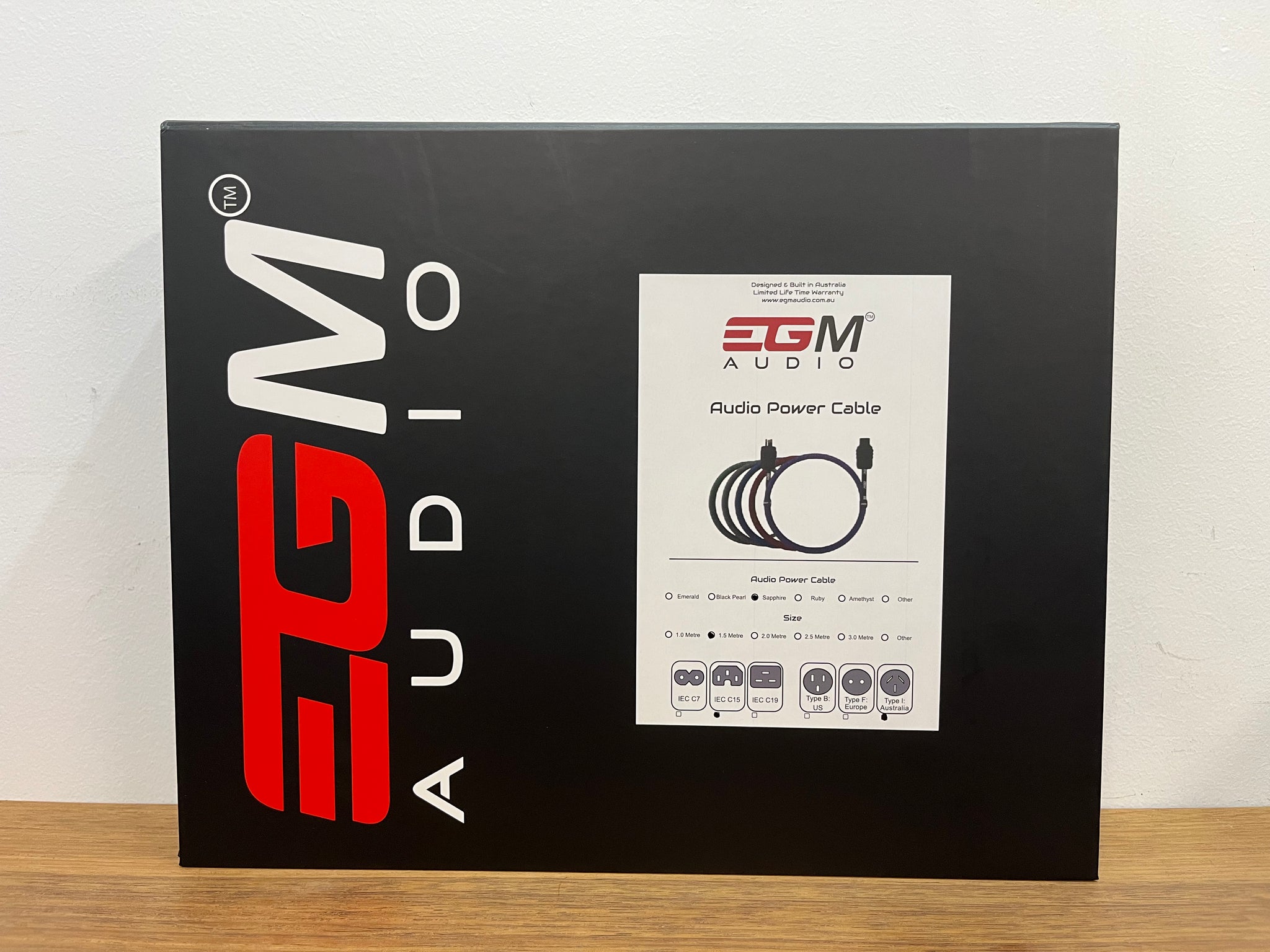 EGM Audio Sapphire C15 Power Cable - 1.5m - Pre-Loved