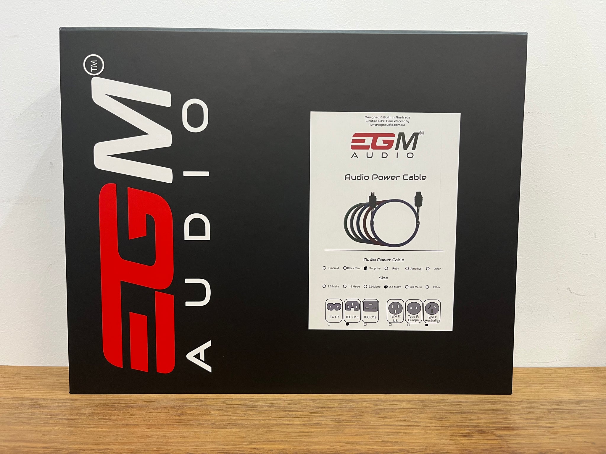 EGM Audio Sapphire C15 Power Cable - 2.5m - Pre-Loved