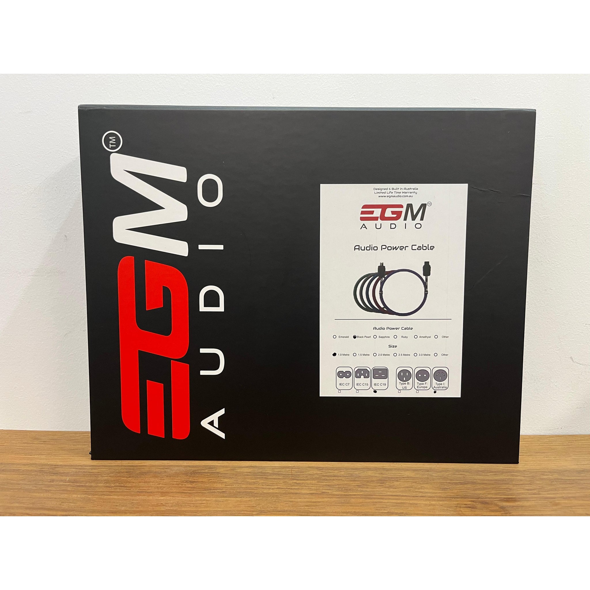EGM Black Pearl C19 Power Cable - 1m - Pre-Loved