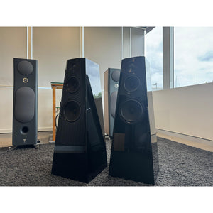 Hand Built hi end Kit style Floorstanding Speakers in Gloss Black - Pre Loved