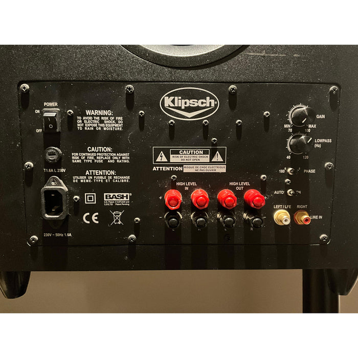 Klipsch Sub 12 Active subwoofer in black finish, Pre Loved