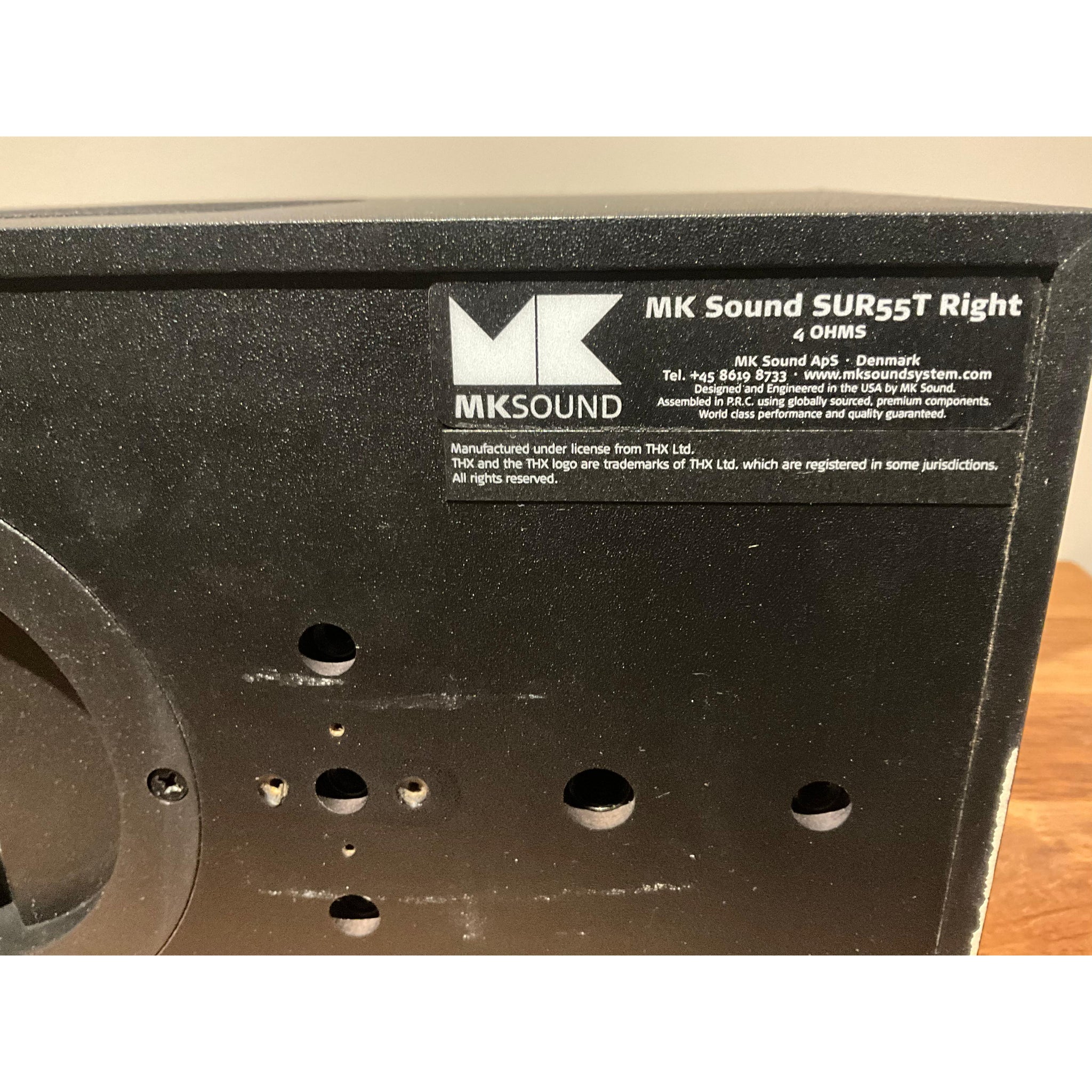MK Sound SUR55T Tripole Surround speakers Pair in black, pre loved