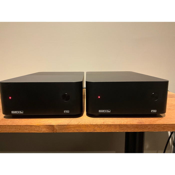 March Audio P701 mono block power amplifier pair black. Pre Loved