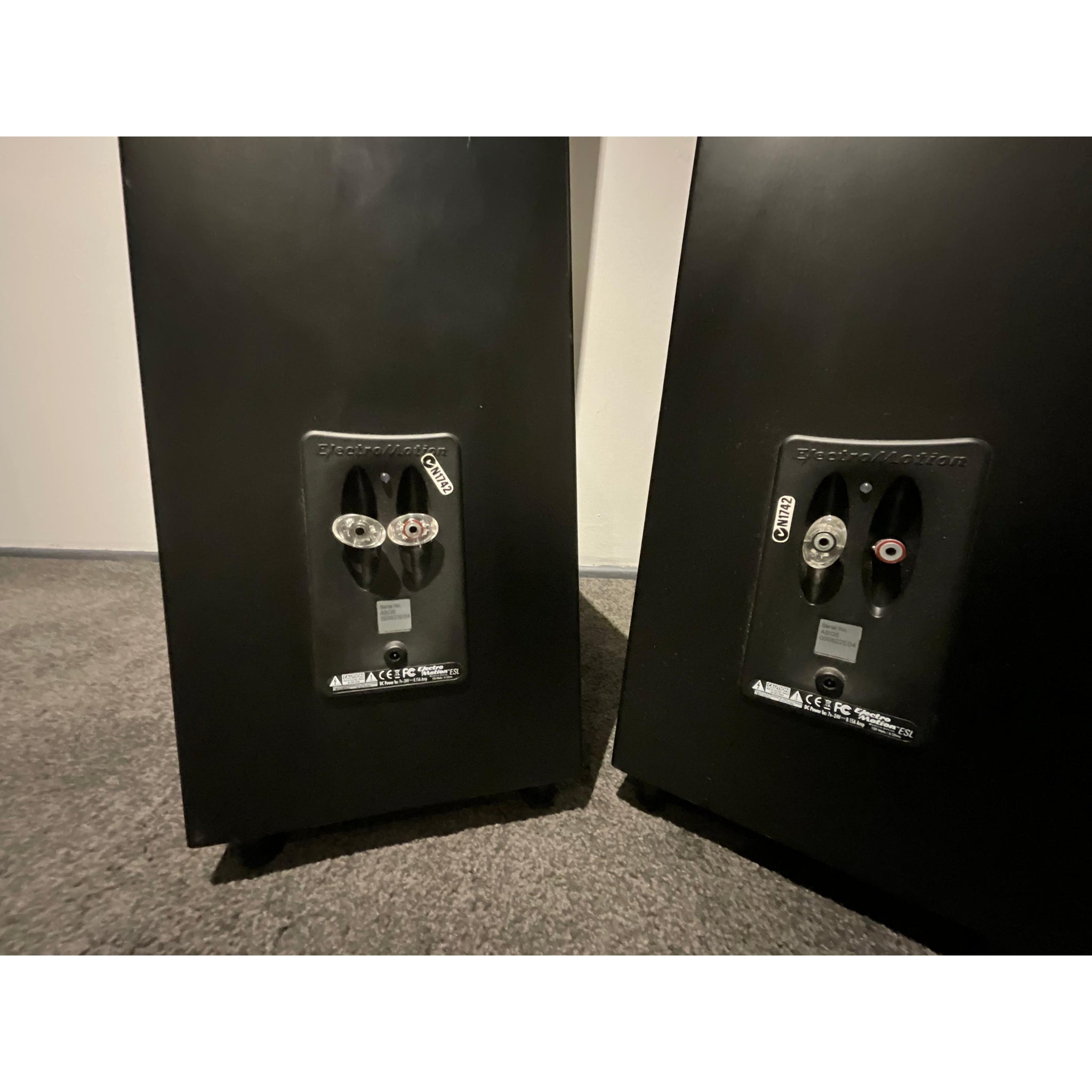 Martin Logan Electro motion ESL electrostatic floorstanding speakers with active bass, pre loved