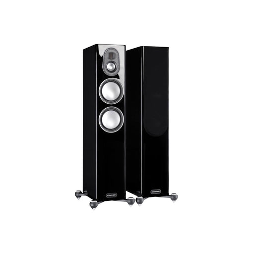 Monitor Audio Gold 200 5G tower speakers in gloss black, Pre Loved