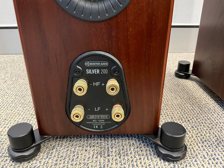 Monitor Audio Silver 200 Floorstanding speaker pair in Rosenut finish, pre loved