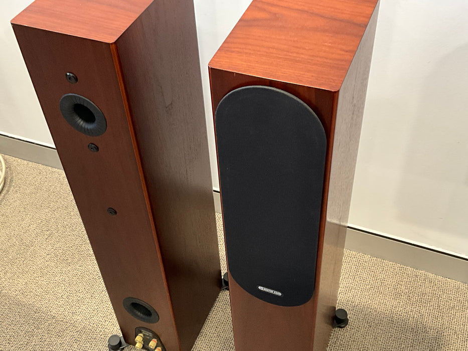 Monitor Audio Silver 200 Floorstanding speaker pair in Rosenut finish, pre loved