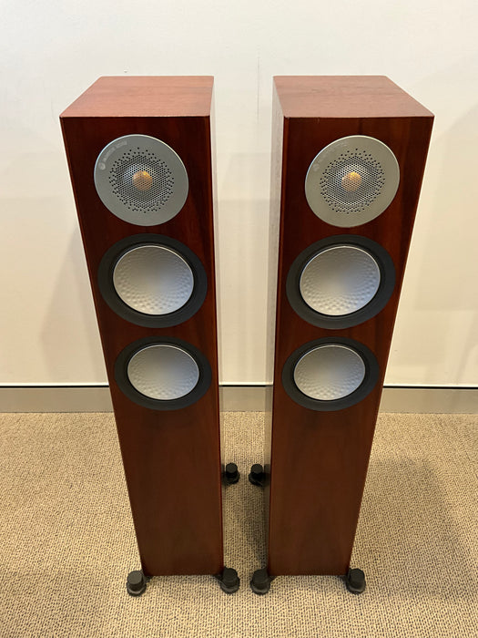 Monitor Audio Silver 200 Floorstanding speaker pair in Rosenut finish, pre loved