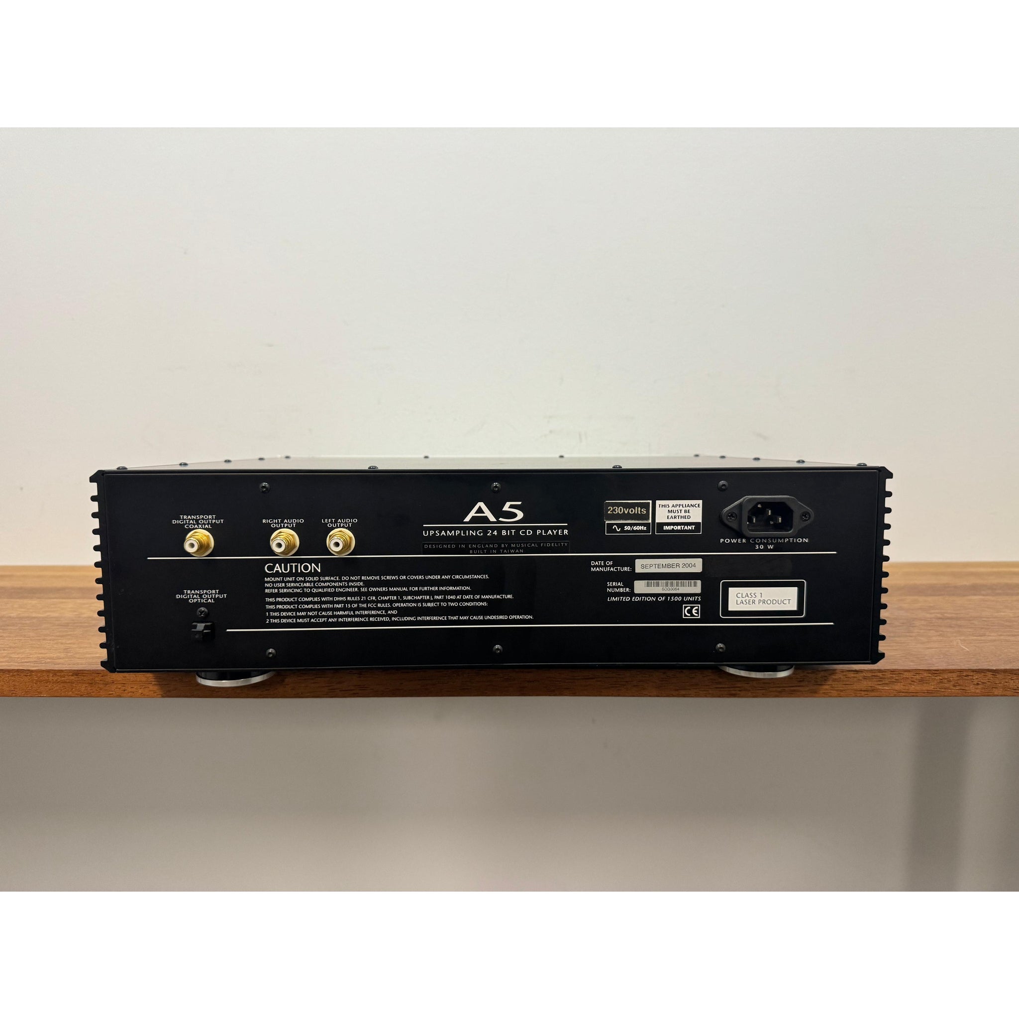 Musical Fidelity A5 CD Player - Pre loved