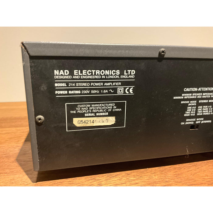 NAD 214 Stereo Power Amplifier, Pre Loved
