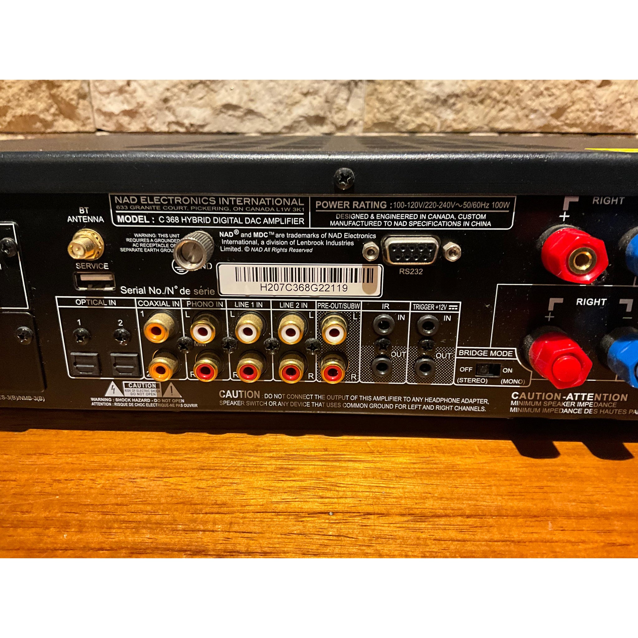 NAD C368 BS Integrated amplifier with Bluos streaming, Pre loved