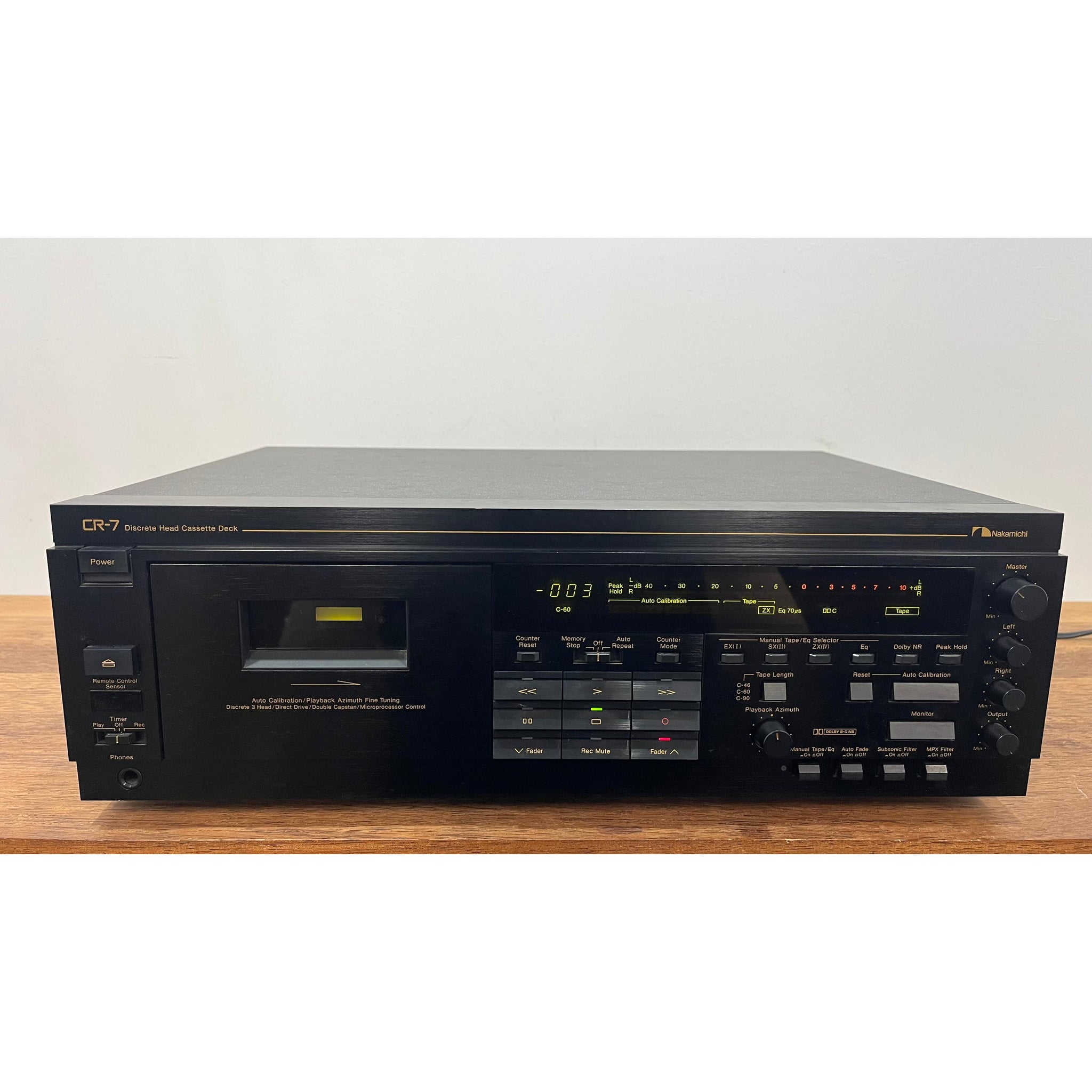 Nakamichi CR-7 Discrete 3-Head Cassette Deck - Black - Pre-loved