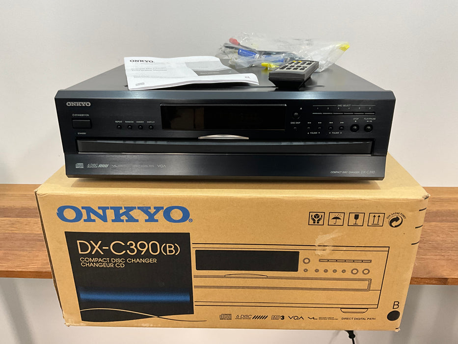 Onkyo 6 Disc CD Player DXC 390 black , pre loved great condition