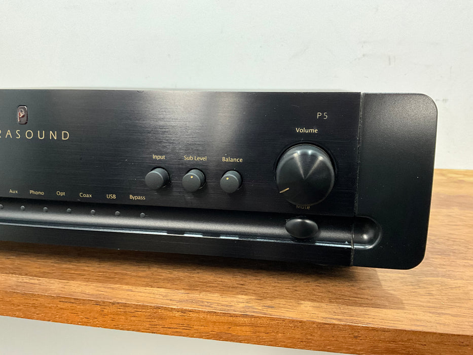 Parasound P5 Stereo Pre Amplifier black, Pre Loved