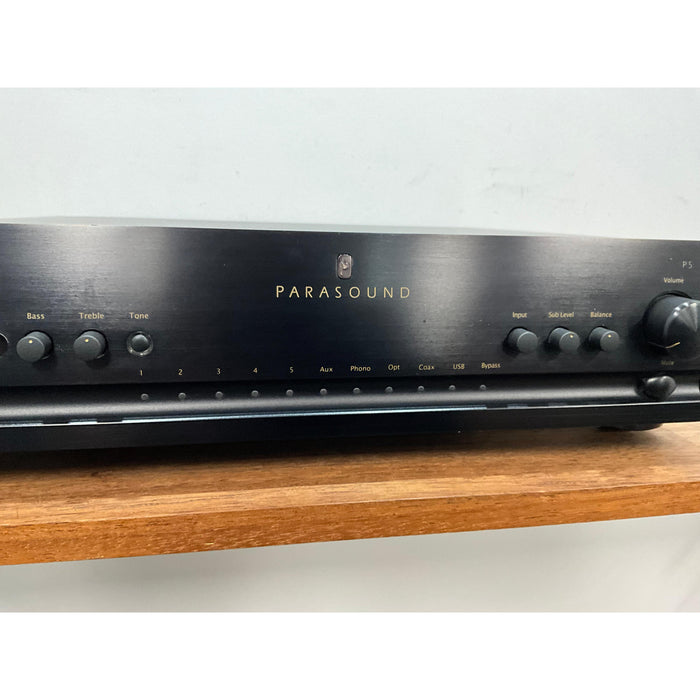 Parasound P5 Stereo Pre Amplifier black, Pre Loved