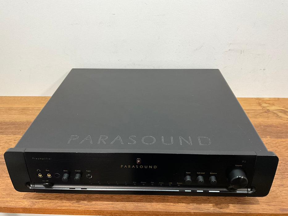 Parasound P5 Stereo Pre Amplifier black, Pre Loved