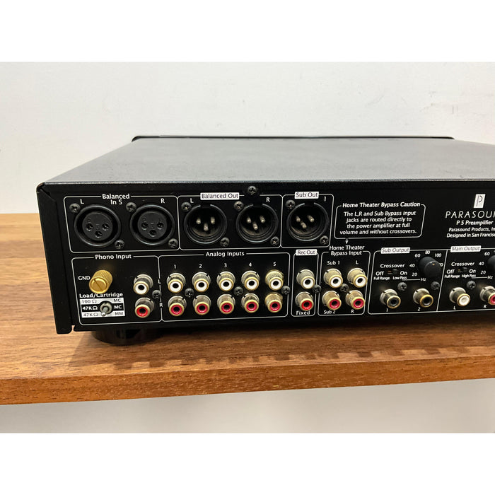 Parasound P5 Stereo Pre Amplifier black, Pre Loved