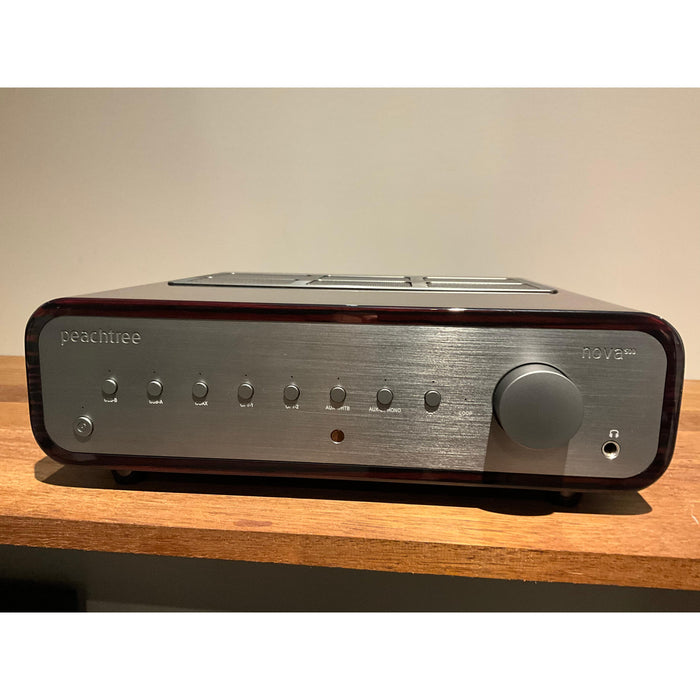 Peachtree Audio Nova 500 Integrated amplifier, red wood and silver, Pre Loved