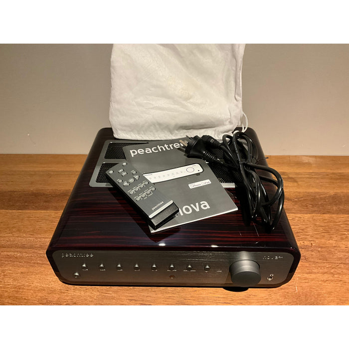 Peachtree Audio Nova 500 Integrated amplifier, red wood and silver, Pre Loved