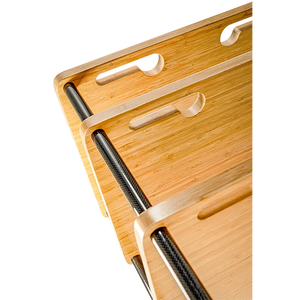 PlenQ - Bamboo Single Shelf with Legs — Modular Hi-Fi Component Platform