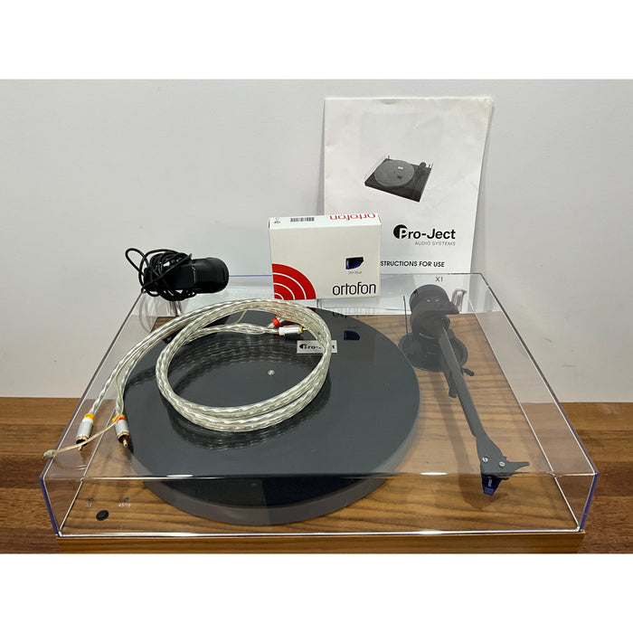 Project Audio X1 Walnut Turntable with 2m Blue Cartridge, Pre Loved