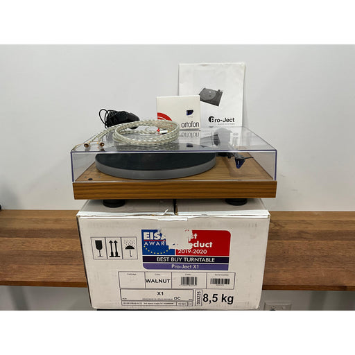 Project Audio X1 Walnut Turntable with 2m Blue Cartridge, Pre Loved