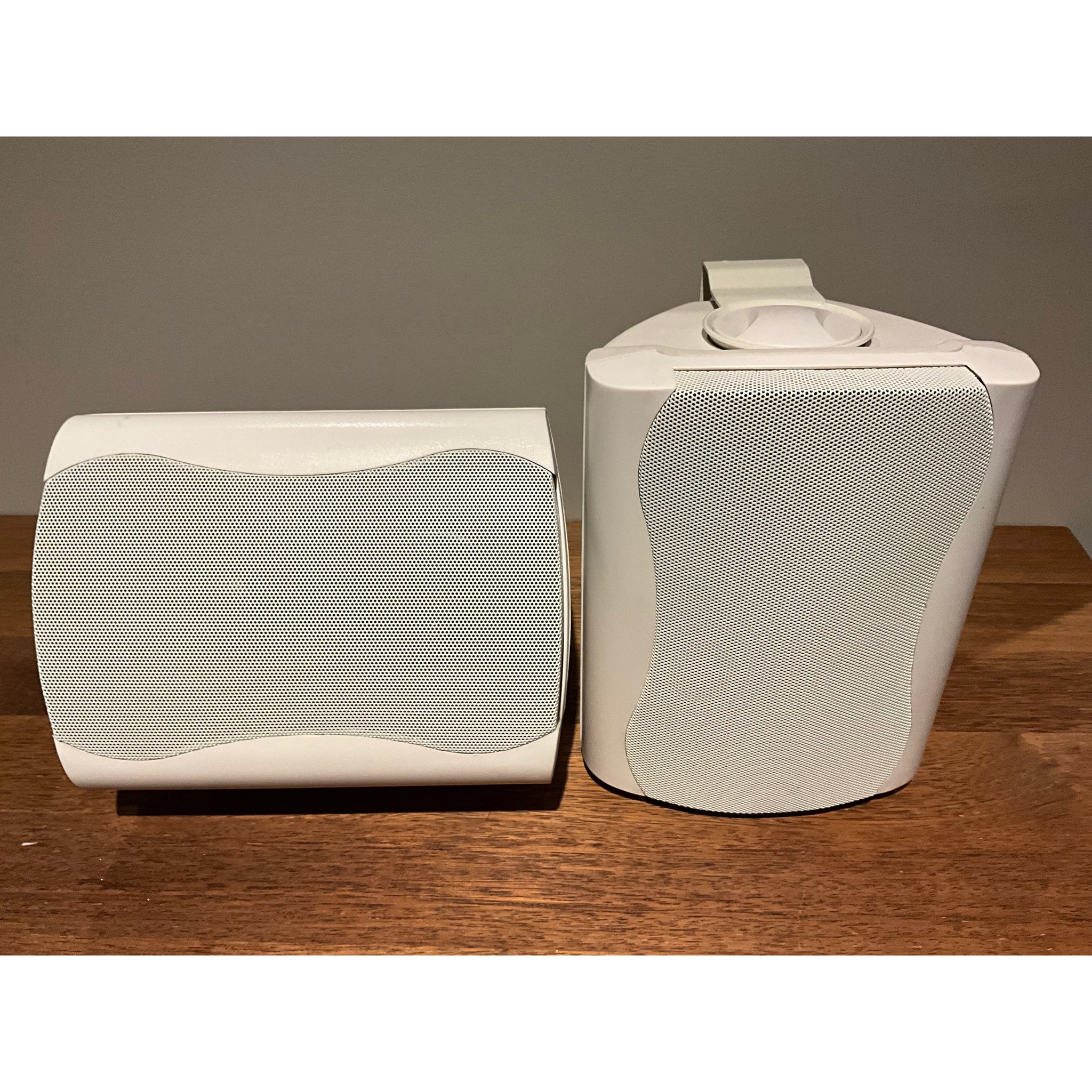 Redback C0912 white outdoor speakers with brackets, new old stock.