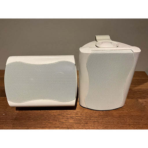 Redback C0912 white outdoor speakers with brackets, new old stock.